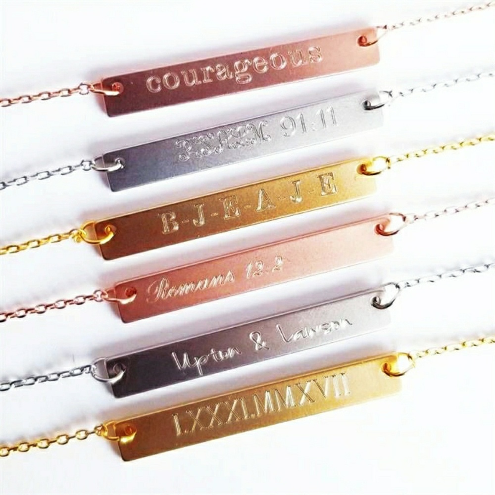 Personalized Bar Necklace